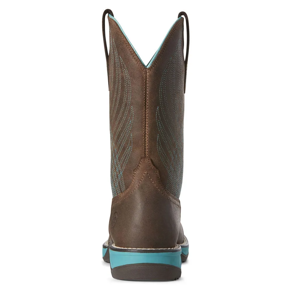 10027247 Ariat Women's Anthem Square Toe Western Cowboy Boot - Java