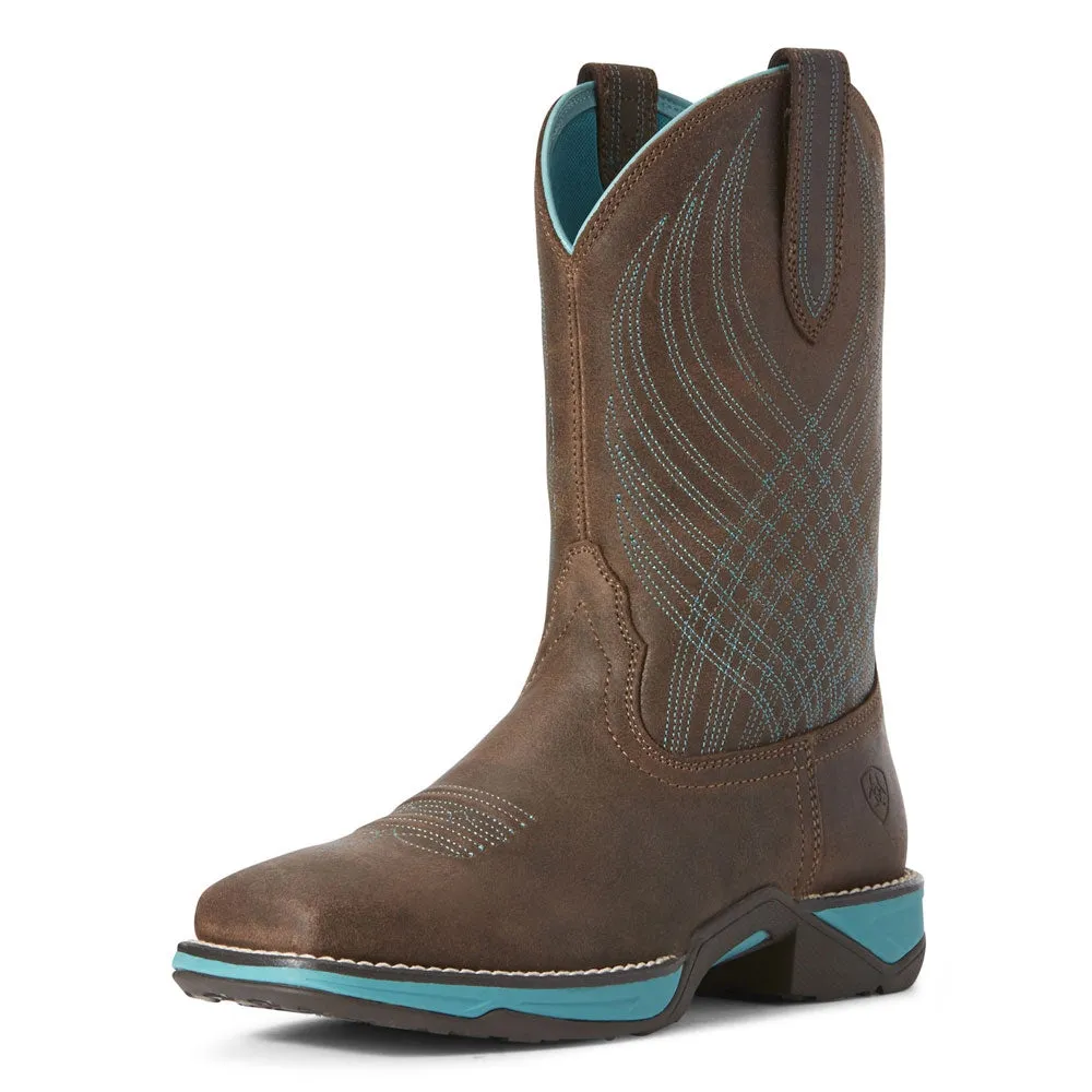 10027247 Ariat Women's Anthem Square Toe Western Cowboy Boot - Java