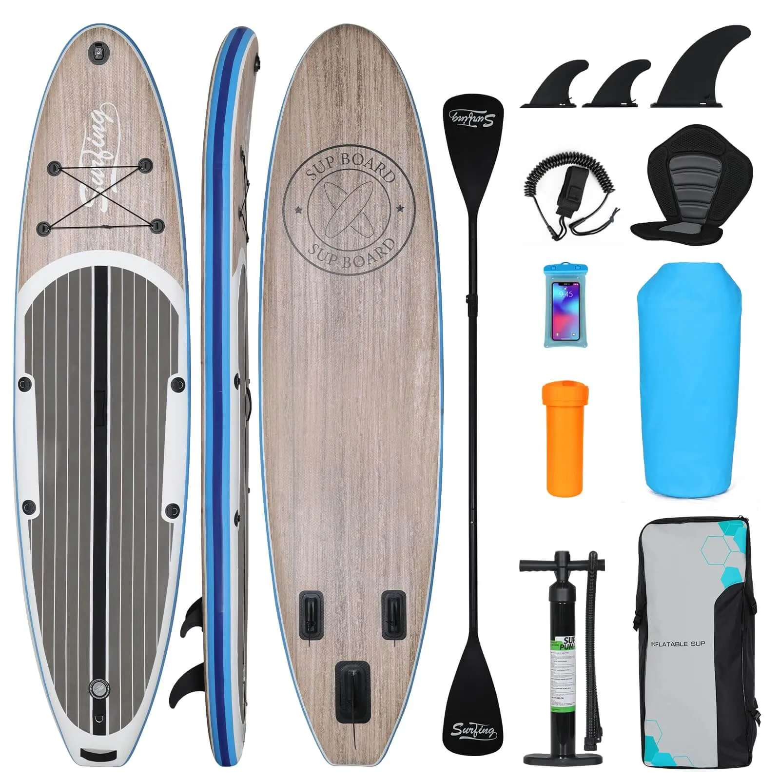 11' Inflatable Stand Up Paddle Board with Kayak Seat SP2013