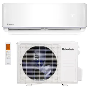 12,000 Btu 21.5 SEER2 Klimaire Wall-mounted Ductless Mini-split Inverter Air Conditioner Heat Pump System 115V