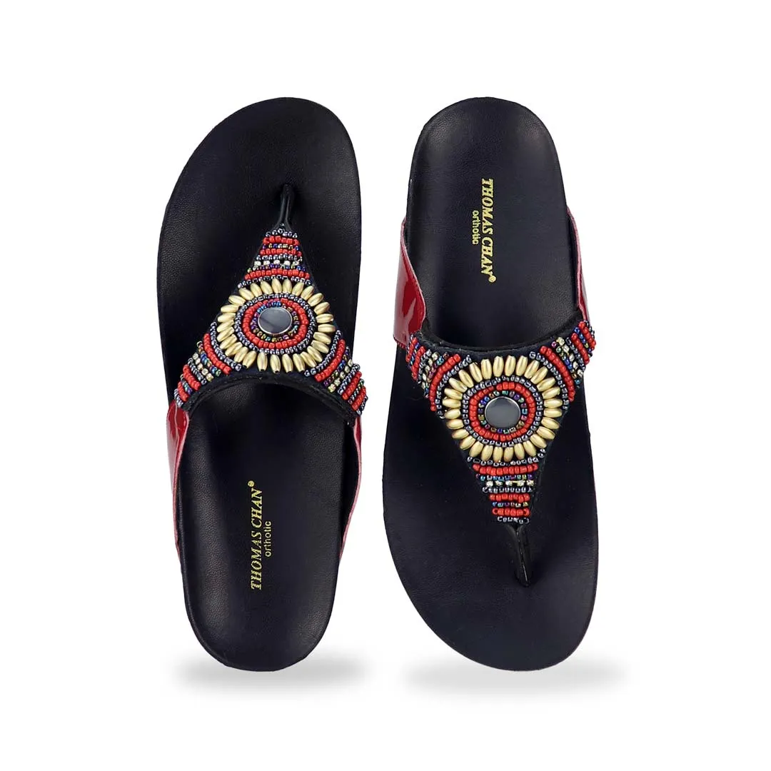 [20% off at cart] Boho Beaded Flatform Flip-Flops