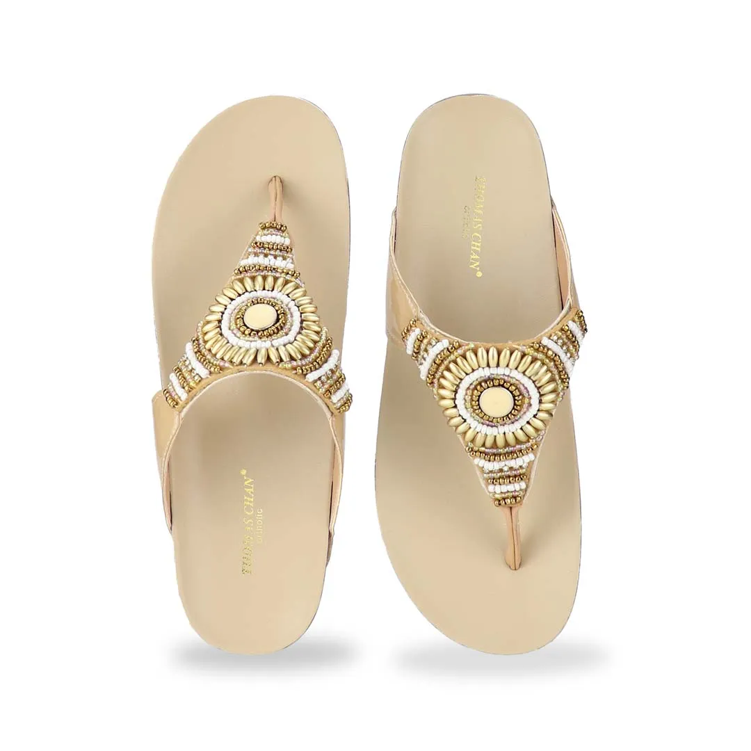 [20% off at cart] Boho Beaded Flatform Flip-Flops