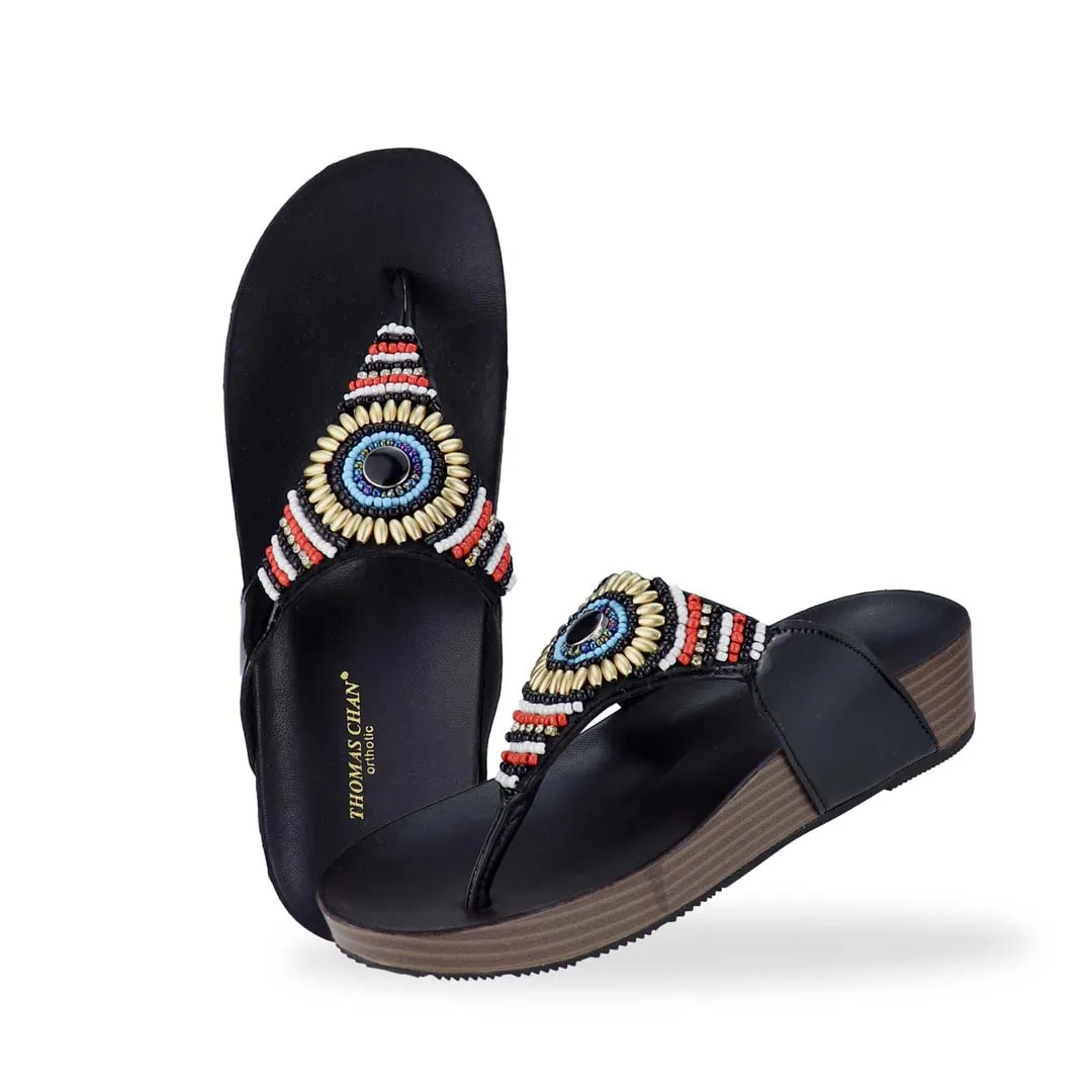 [20% off at cart] Boho Beaded Flatform Flip-Flops