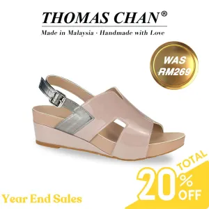 [20% off at cart] H-Strap Slingback Low Wedge Sandals