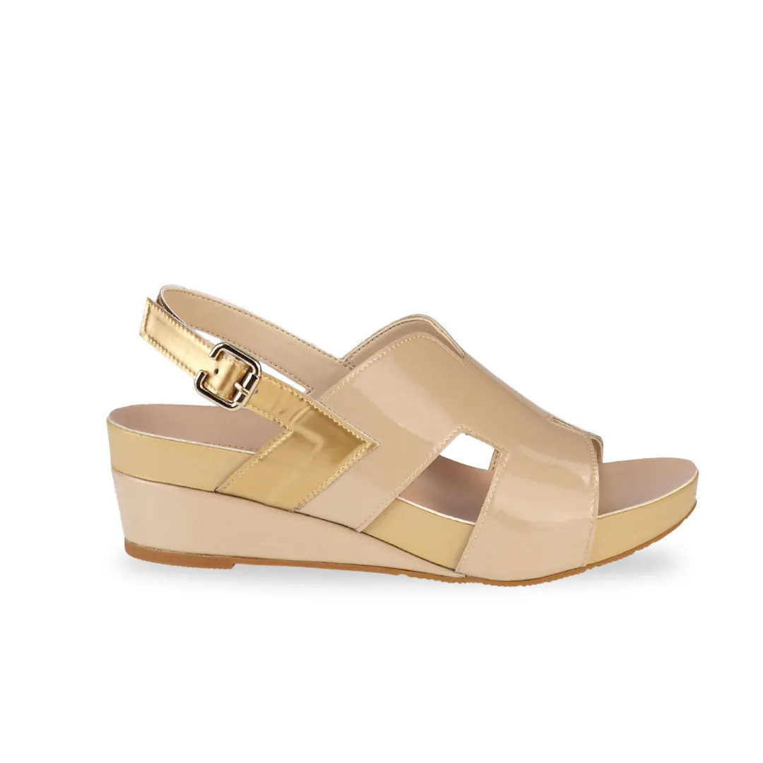 [20% off at cart] H-Strap Slingback Low Wedge Sandals