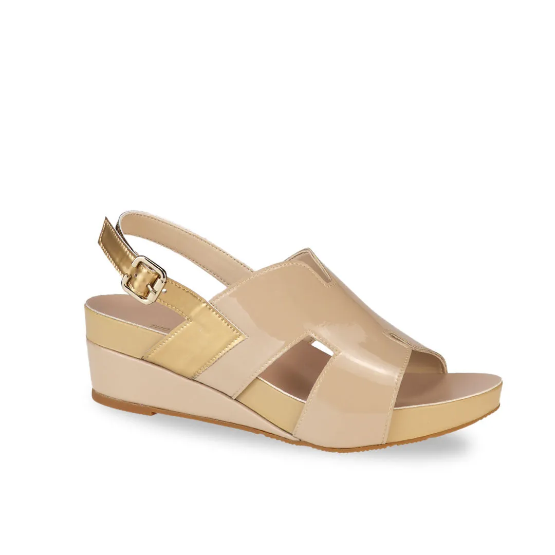 [20% off at cart] H-Strap Slingback Low Wedge Sandals