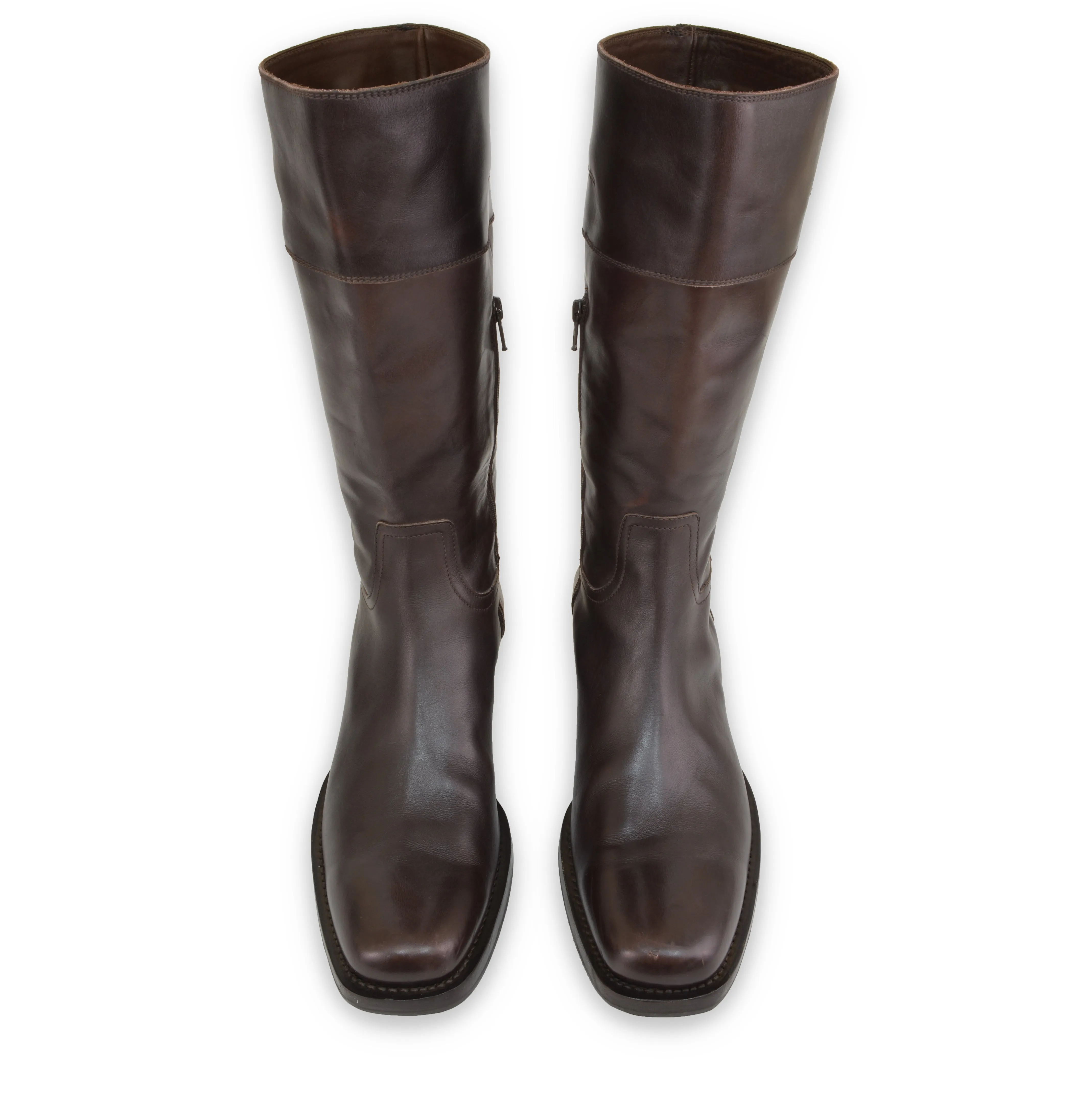 2006 Square Toe Western Boots in Polished Calfskin