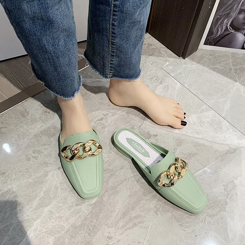 2022 Casual half-toe sandals, beach shoes, women's shoes knitted gladiator medium hill women's sandals