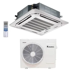 36,000 Btu 19.2 SEER2 Klimaire Light Commercial Ceiling Cassette  Ductless Mini-split Inverter Air Conditioner Heat Pump System 220V