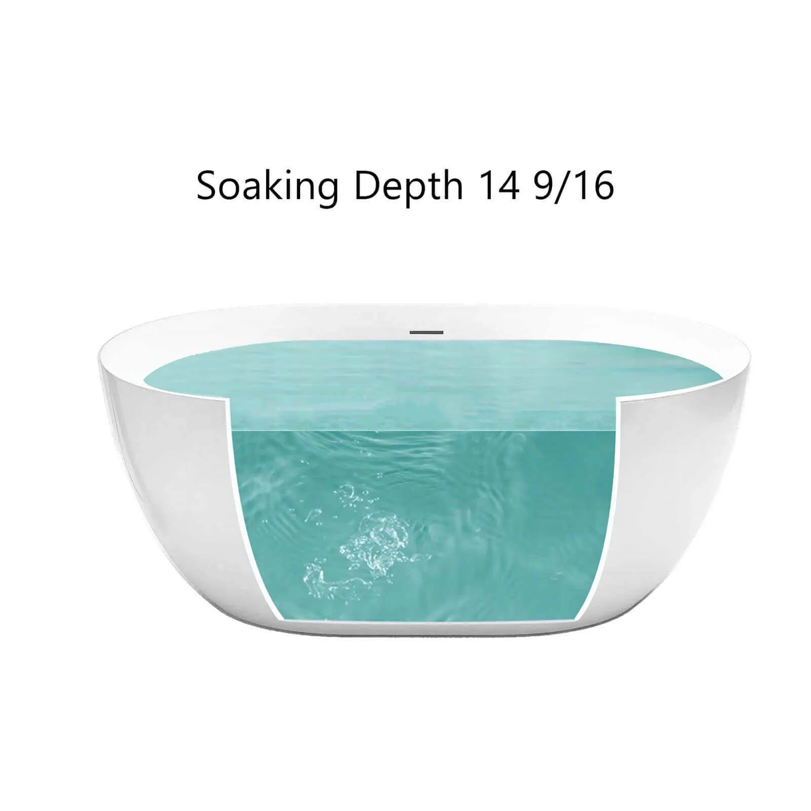 51" Acrylic Freestanding Soaking Tub