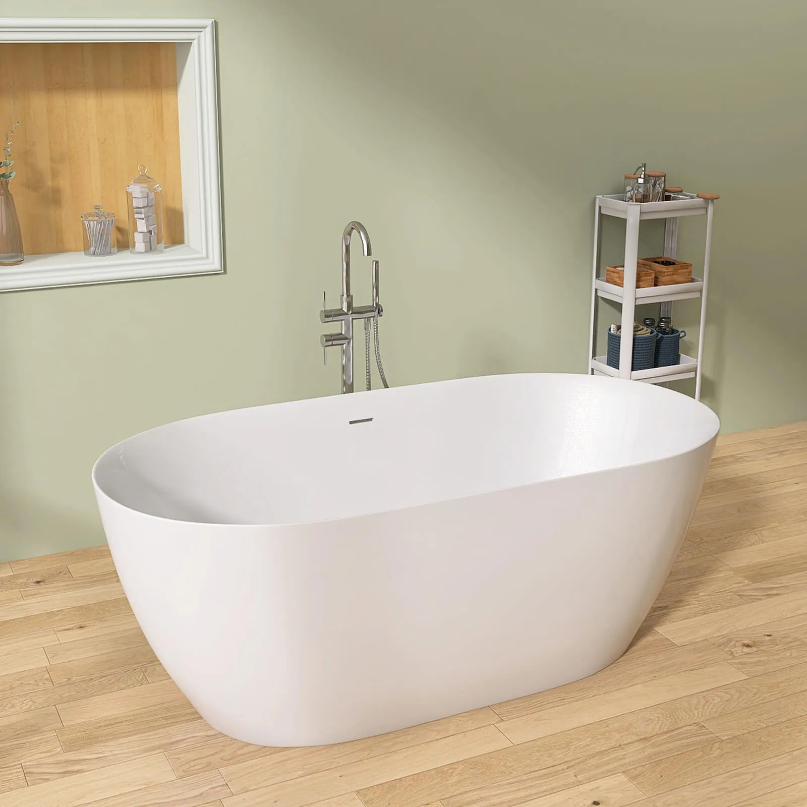 51" Acrylic Freestanding Soaking Tub