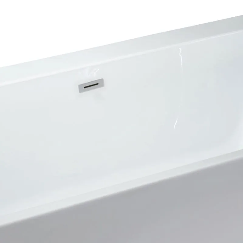 55'' Acrylic Rectangular Freestanding Soaking Bathtub