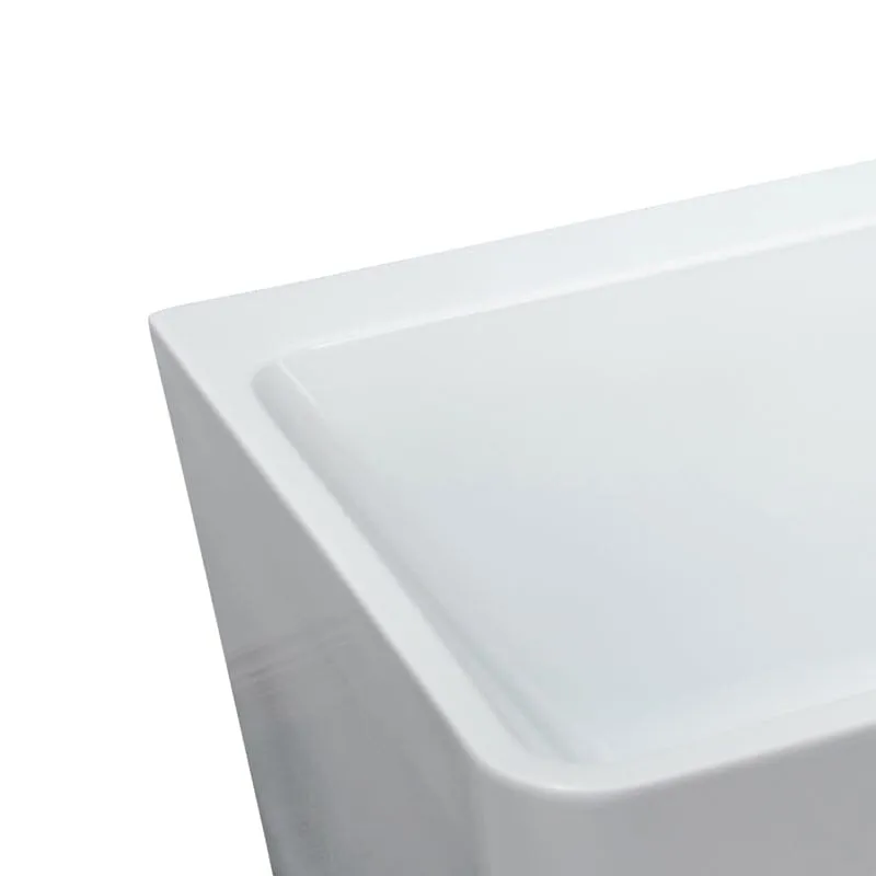 55'' Acrylic Rectangular Freestanding Soaking Bathtub