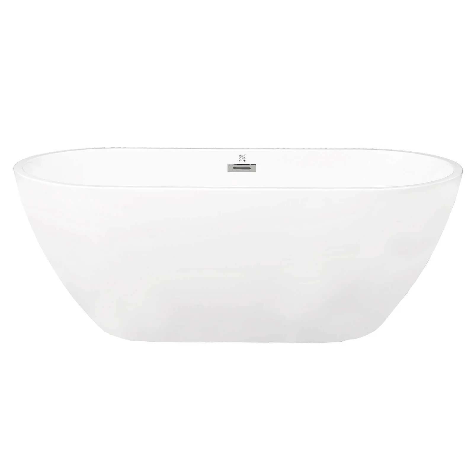 59" Ergonomic Backrest Acrylic Bathtub