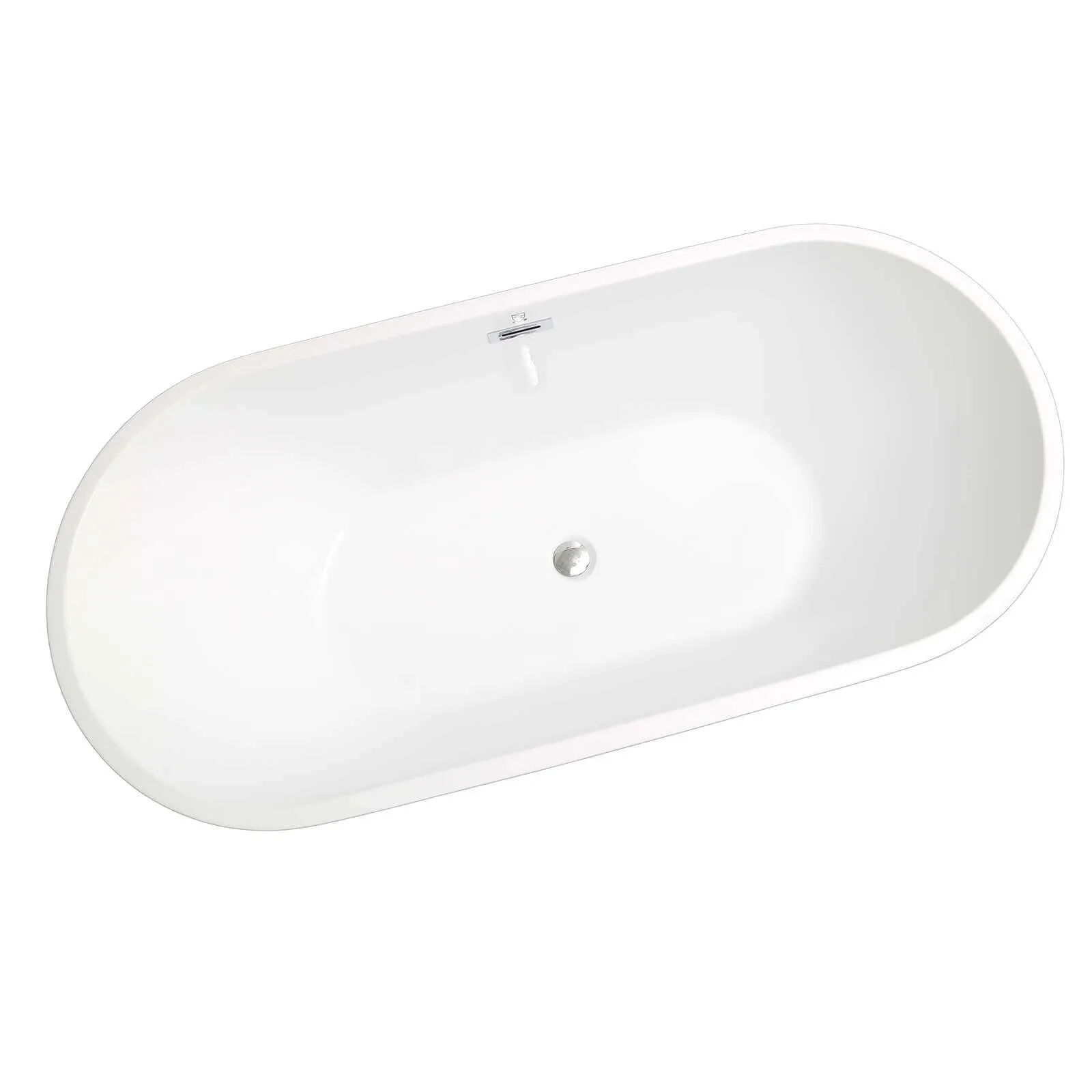 59" Ergonomic Backrest Acrylic Bathtub