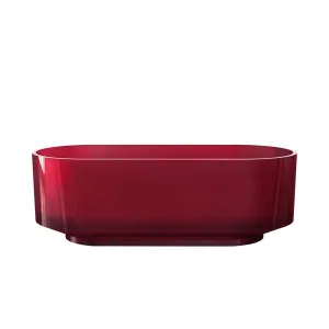 67" Cherry Red Solid Surface Bathtub