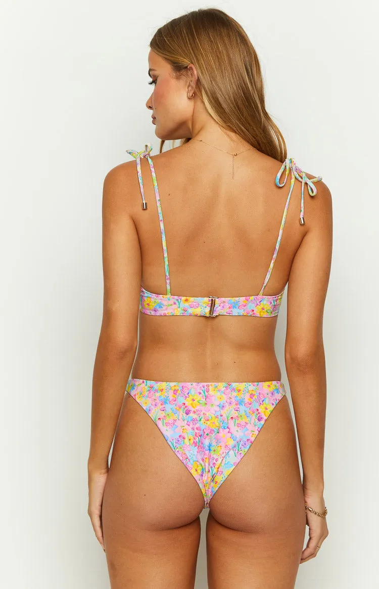 9.0 Swim Bianca Painted Floral Bikini Bottoms