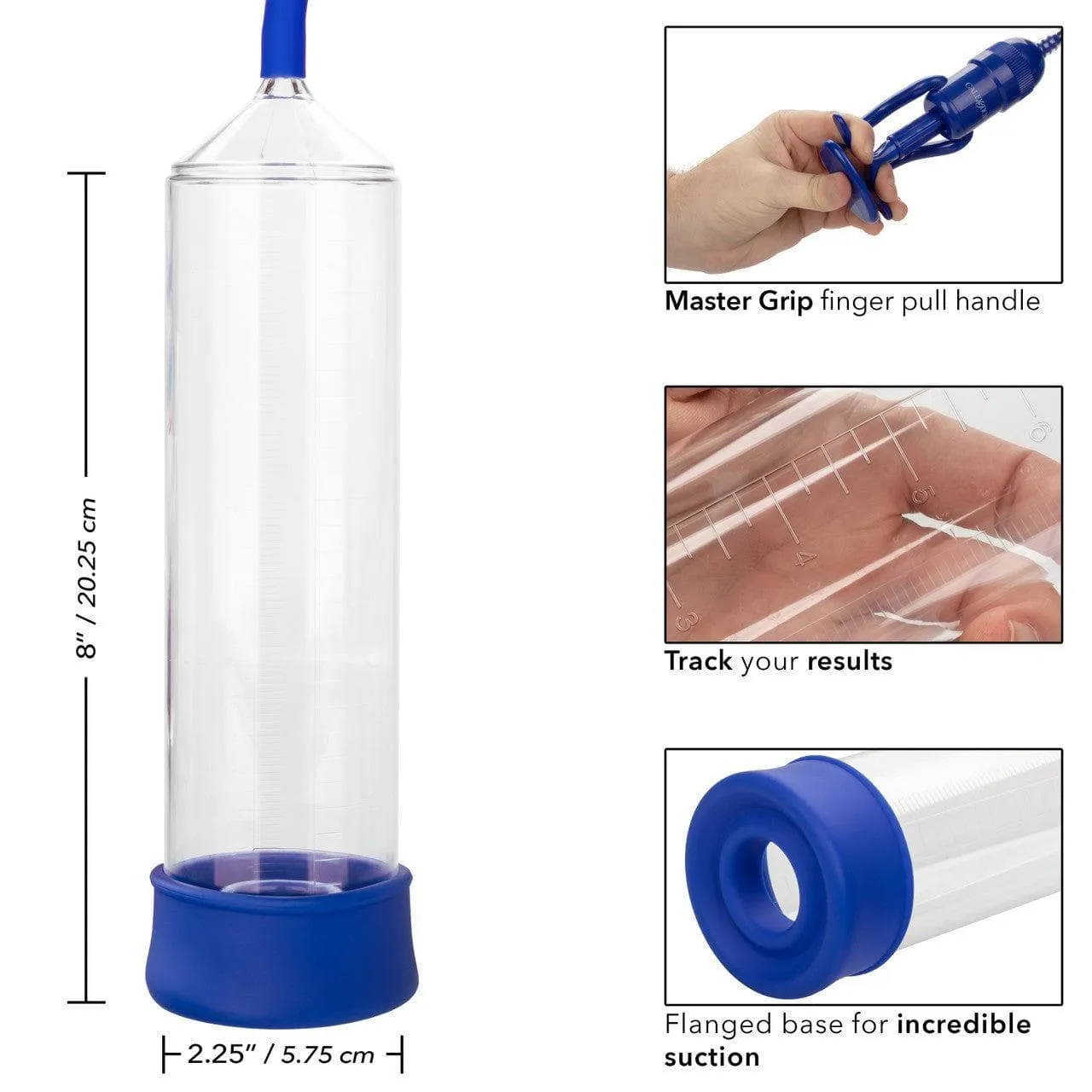 Admiral Sta-Hard Master Grip Handle Penis Enhancement Pump Blue