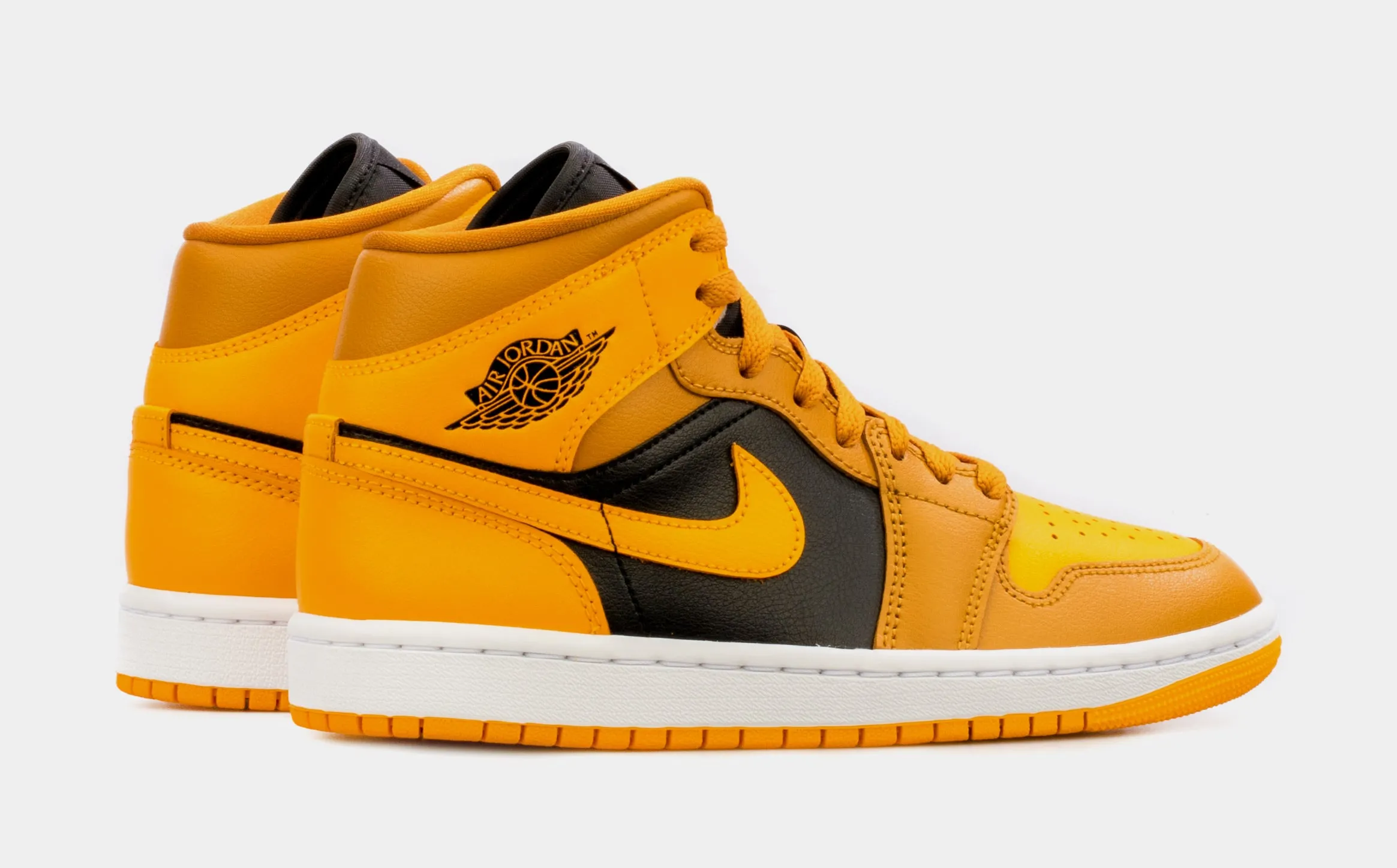 Air Jordan 1 Retro Mid Chutney Taxi Womens Lifestyle Shoes (Brown/Yellow) Free Shipping