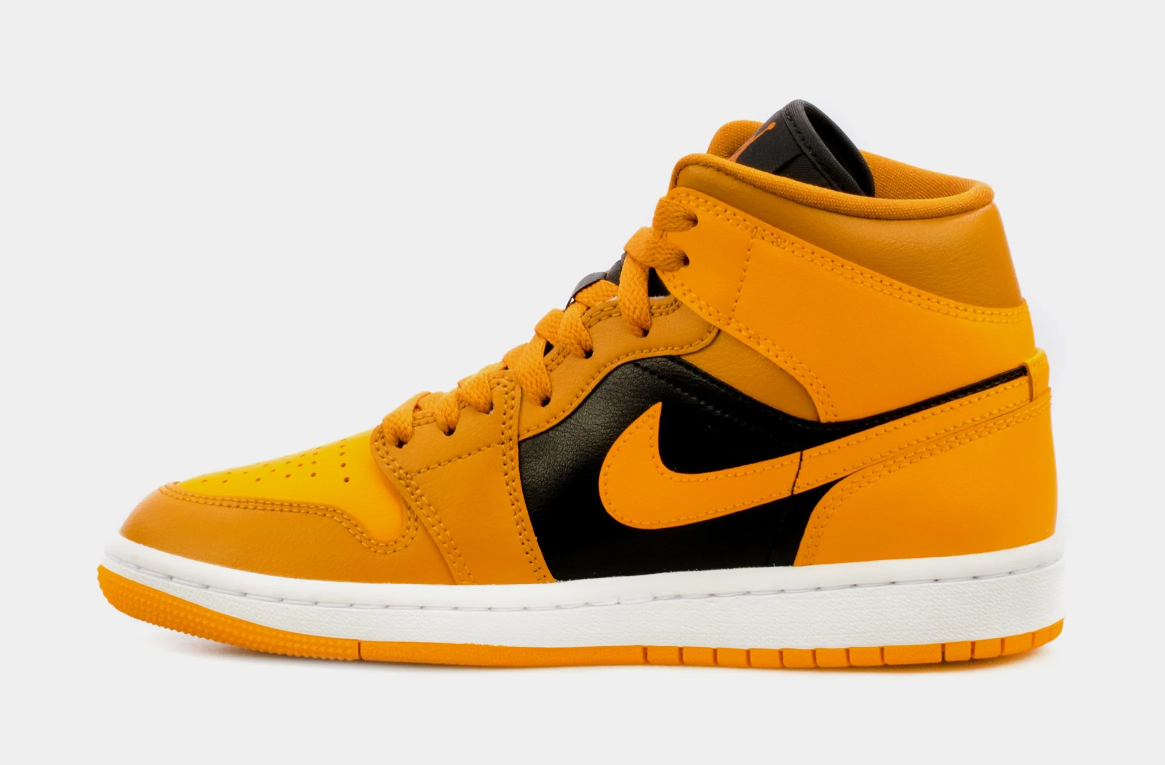 Air Jordan 1 Retro Mid Chutney Taxi Womens Lifestyle Shoes (Brown/Yellow) Free Shipping