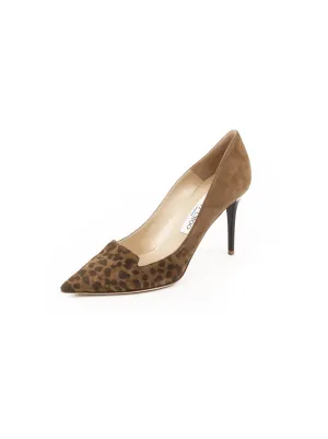 Alia Toe Suede Pump - Leopard