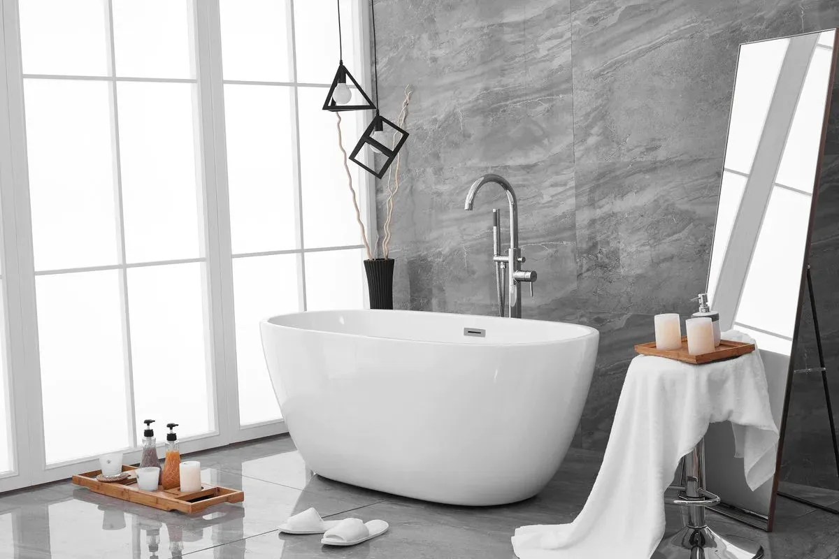 Allegra 59" Soaking Roll Top Bathtub