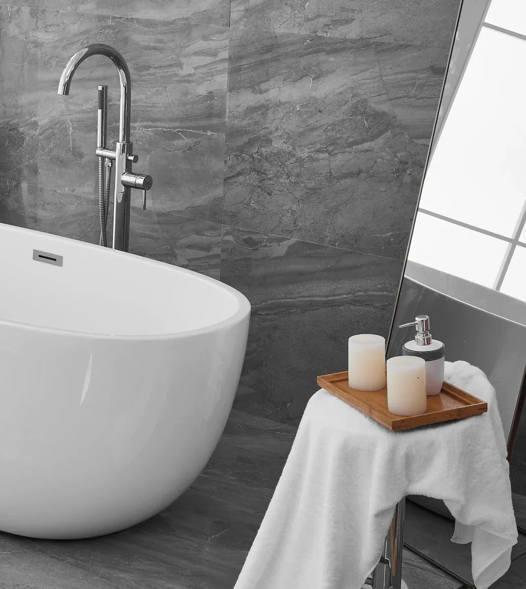 Allegra 67" Soaking Roll Top Bathtub