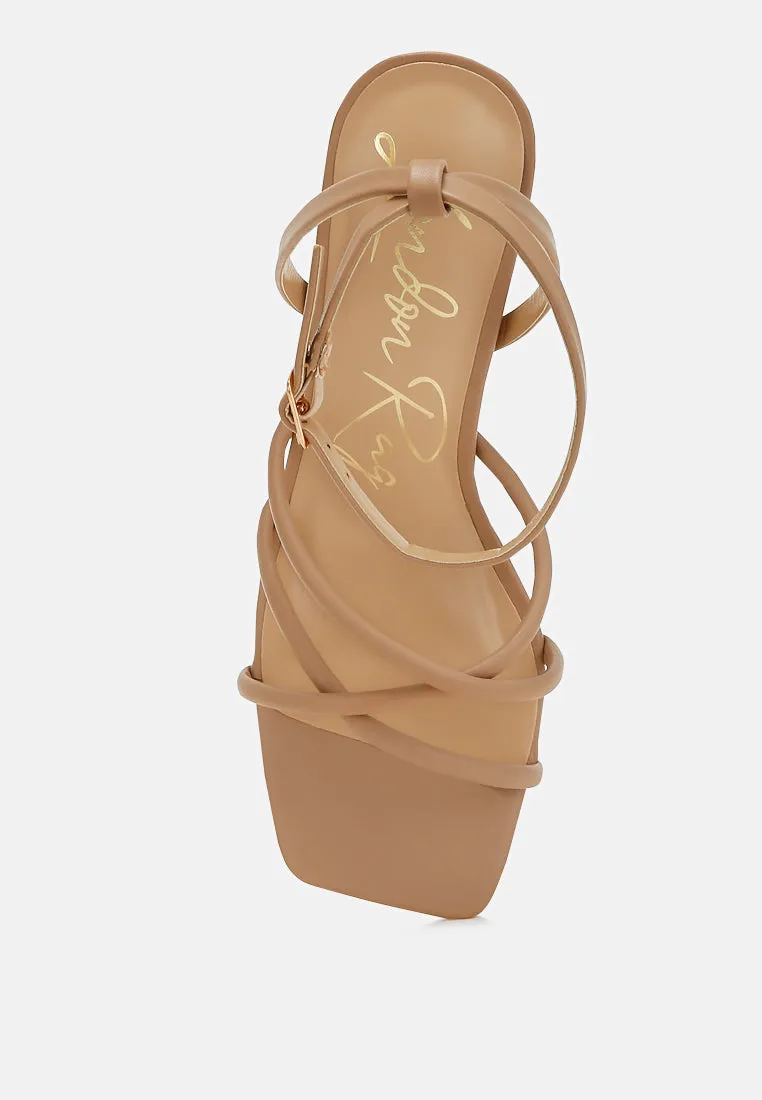 Alyona Low Block Heel Strappy Sandals