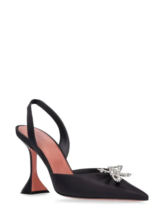 Amina Muaddi   95mm Rosie satin slingback pumps 