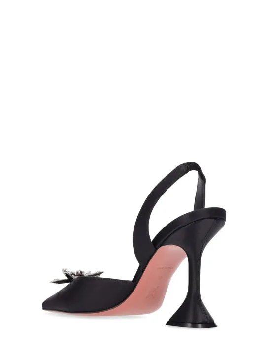 Amina Muaddi   95mm Rosie satin slingback pumps 