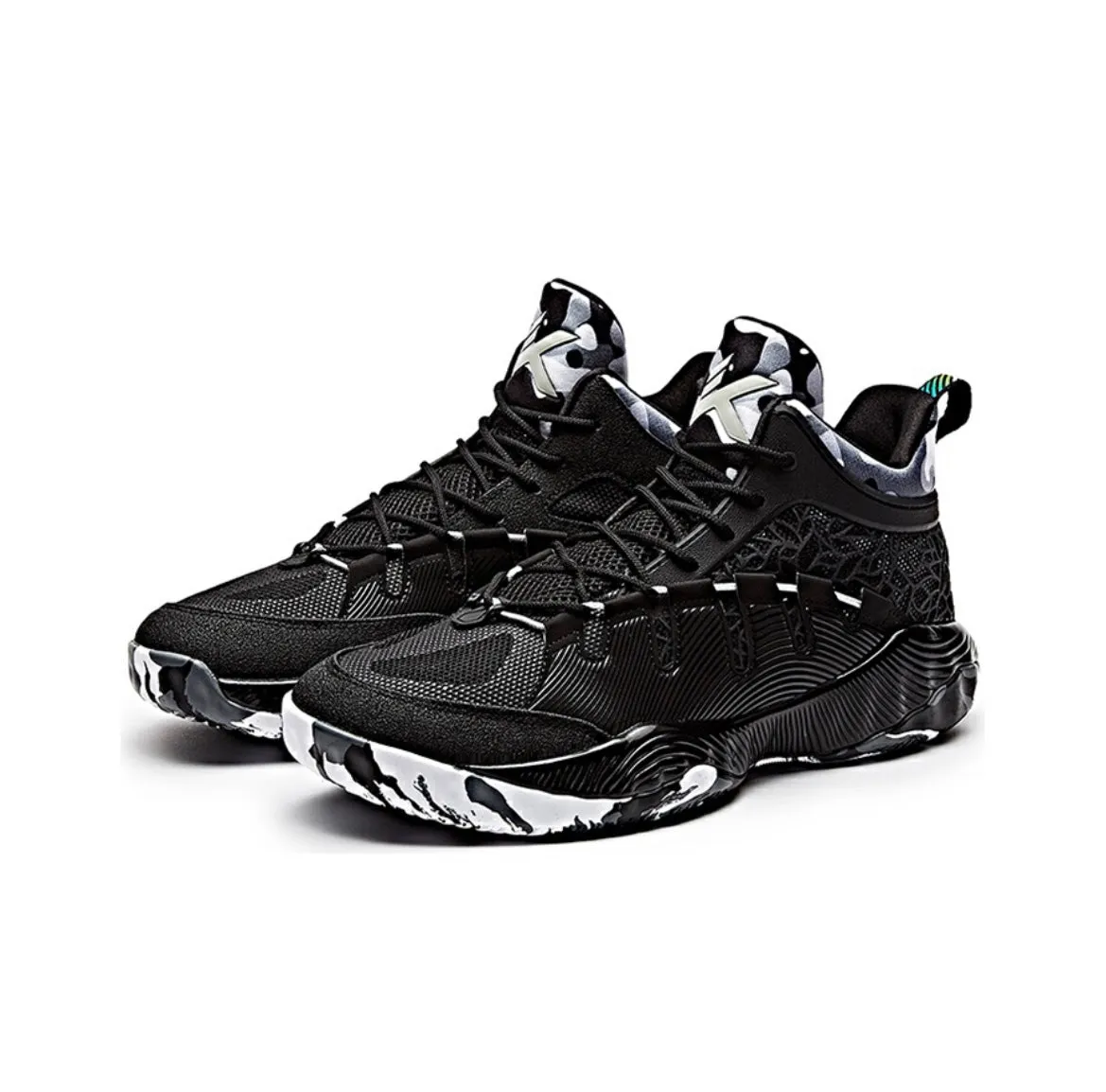 Anta KT Outdoor 2 Mid Basketball Shoes - Black/White