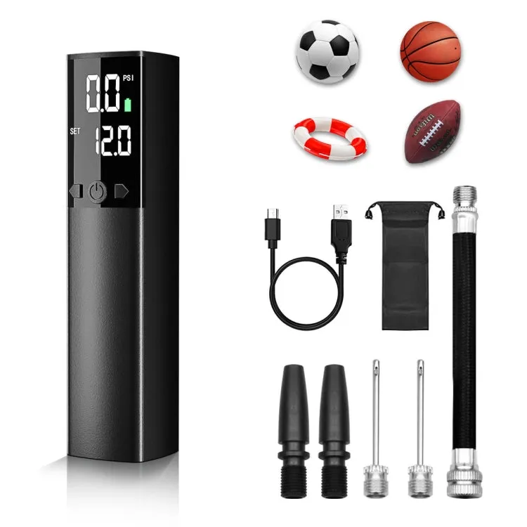 AP-04 Wireless Electric Air Pump With LCD Display For Football Basketball(Black)