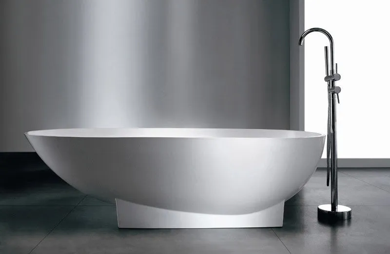 Aquamoon Lisboa 70 Modern Soaking Bathtub - White