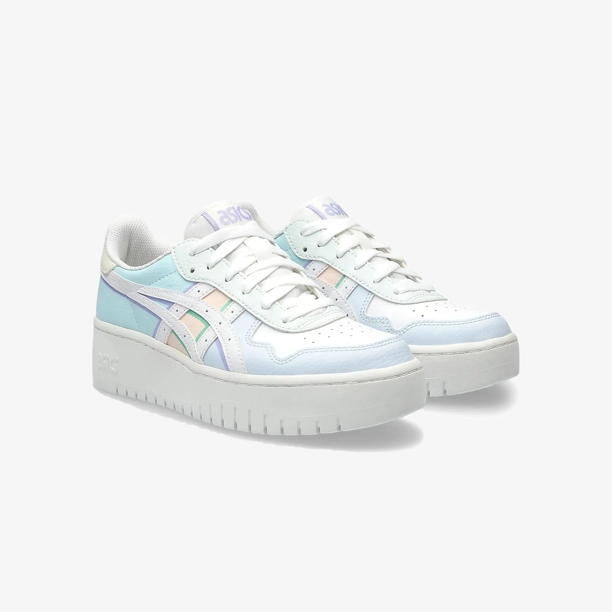 Asics | WMN'S JAPAN S PF  { WHITE/AQUAMARINE