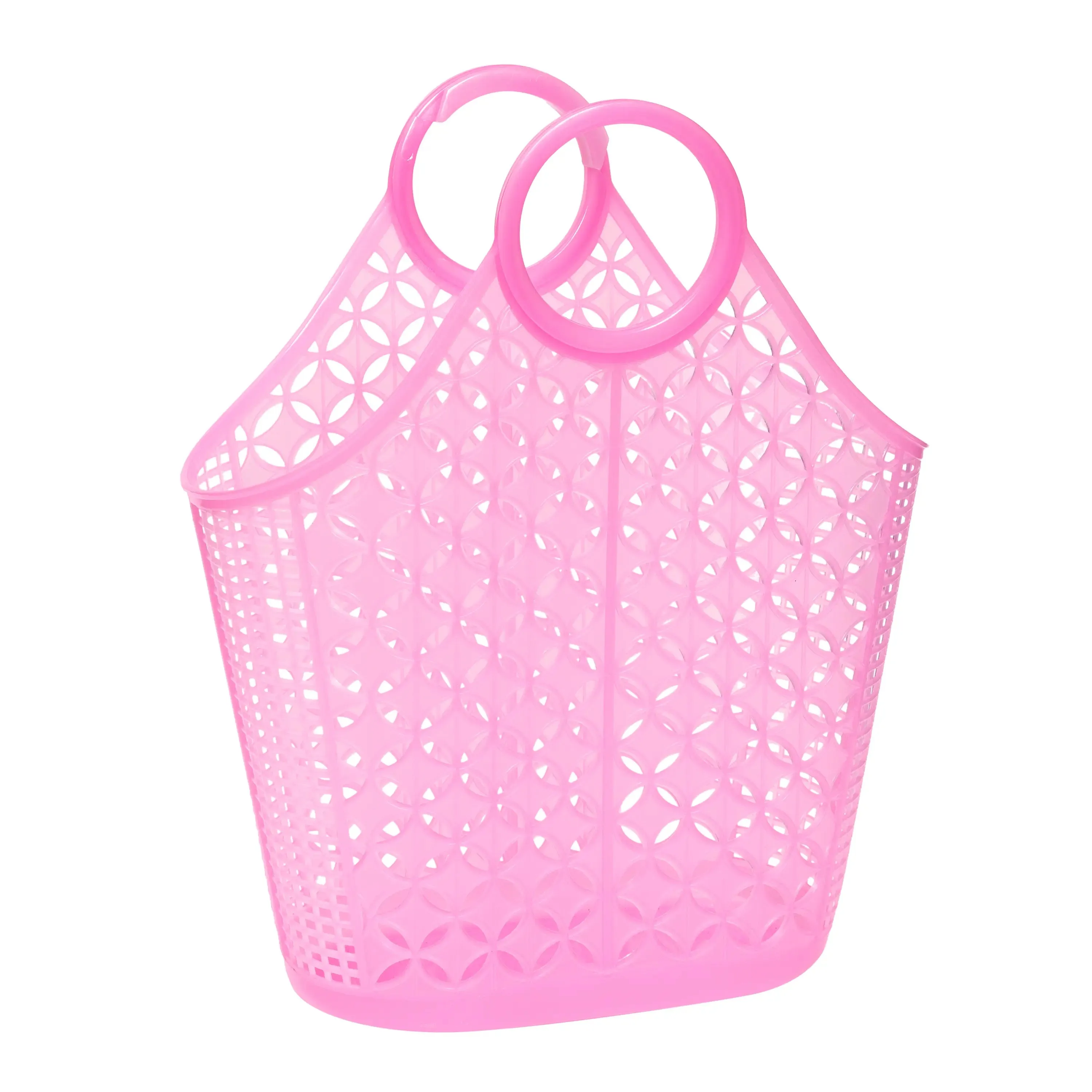 Atomic Tote Jelly Bag in Neon Pink by Sun Jellies