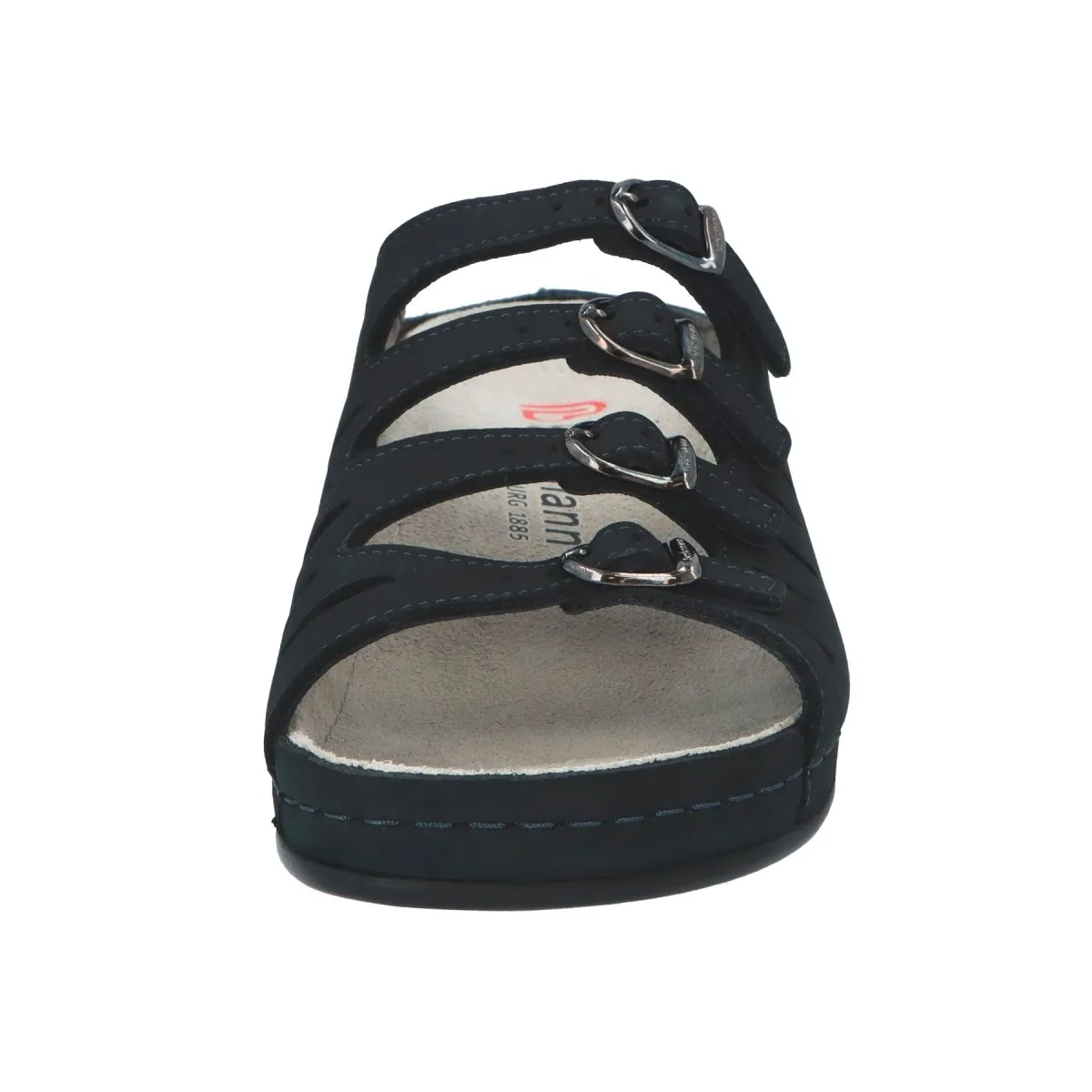 Berkemann Hassel Women's Sandal In Black Micro Nubuck