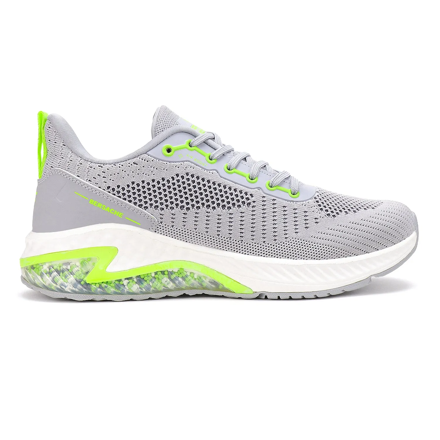 Bersache Lightweight Sports Running Shoes For Men Grey-9043