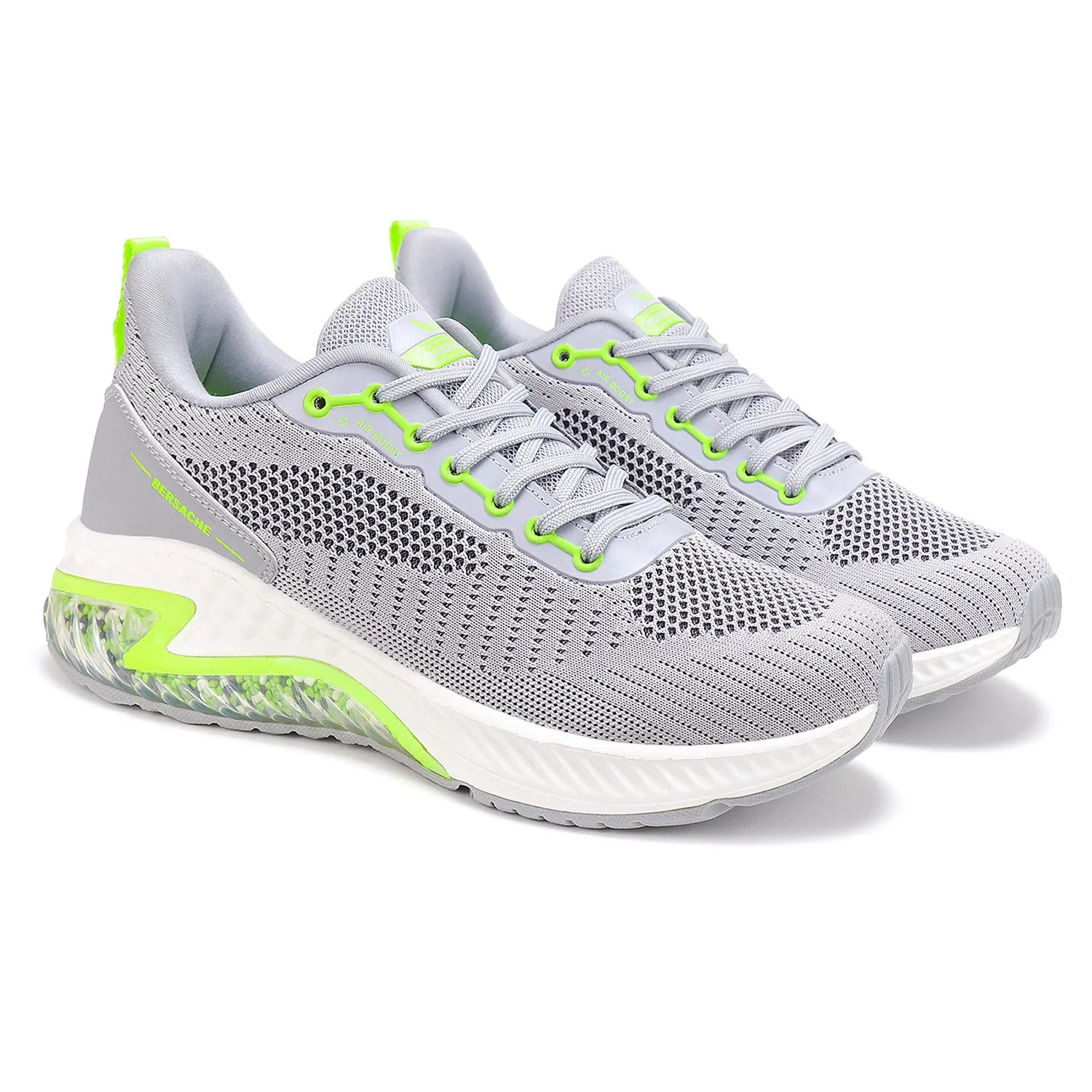 Bersache Lightweight Sports Running Shoes For Men Grey-9043