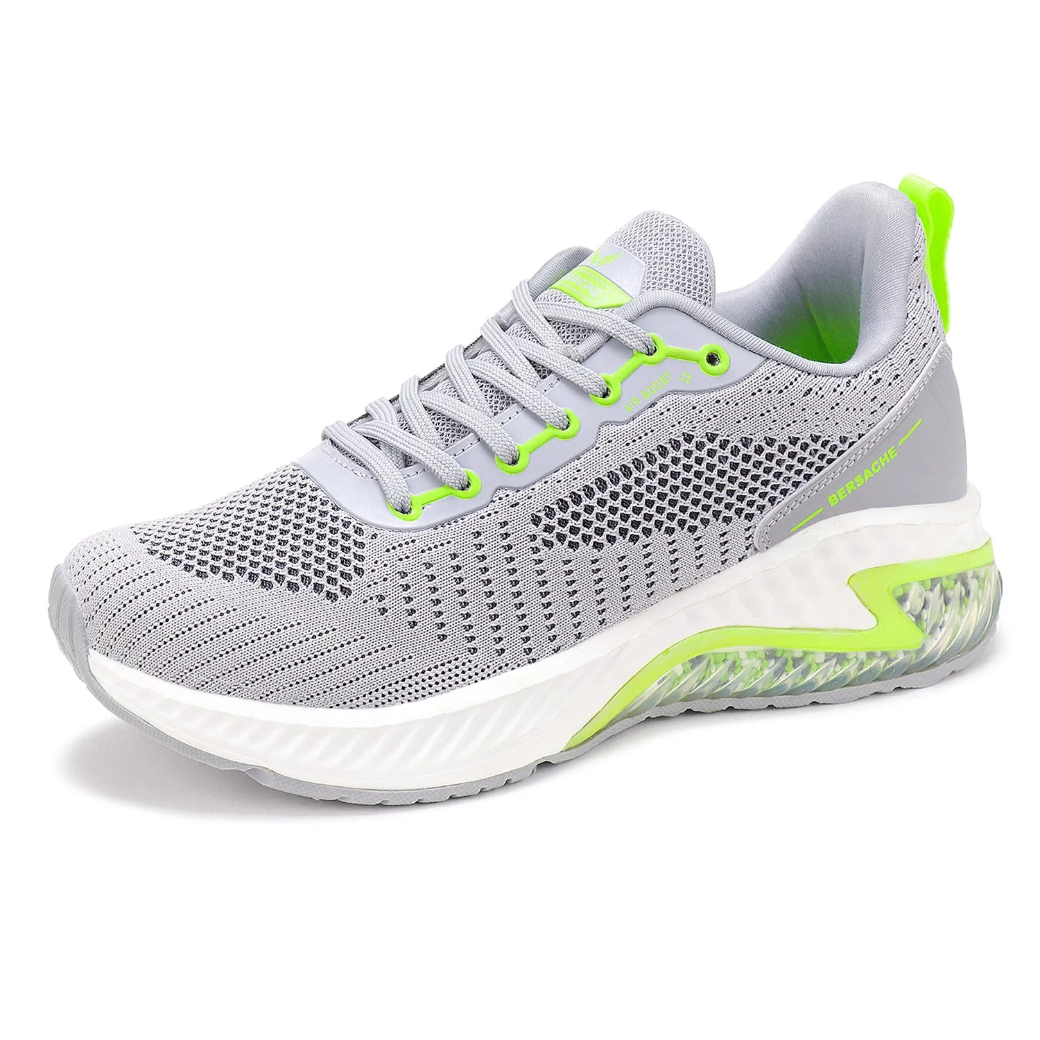 Bersache Lightweight Sports Running Shoes For Men Grey-9043