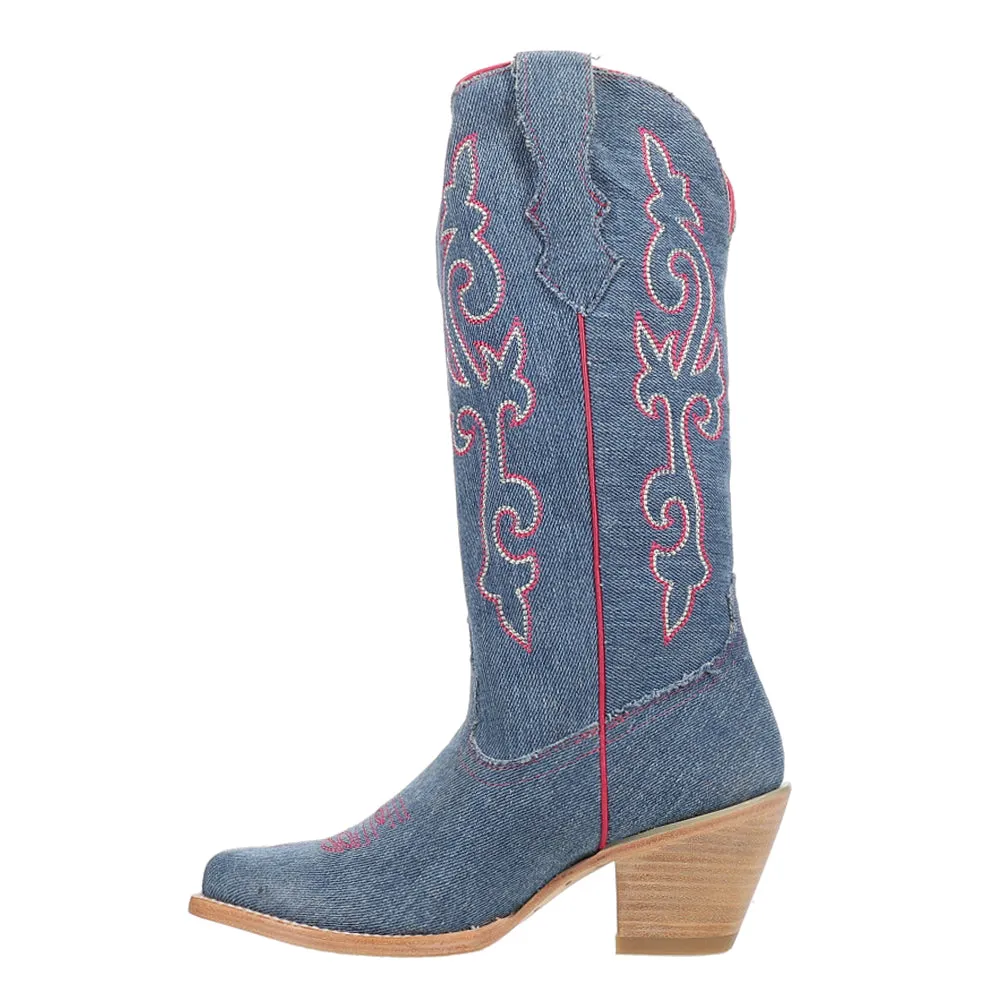 Billie Jean Embroidered Snip Toe Cowboy Boots