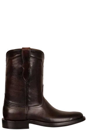 Black Jack Brush Off Goat Roper Boots - Black Cherry