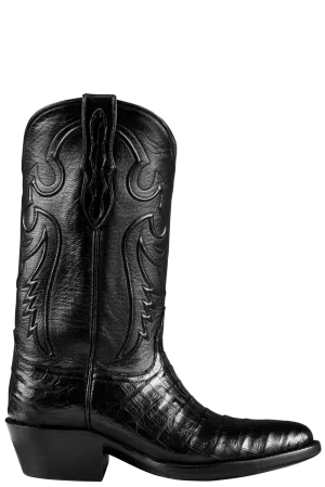 Black Jack Select Caiman Belly Cowboy Boots - Black