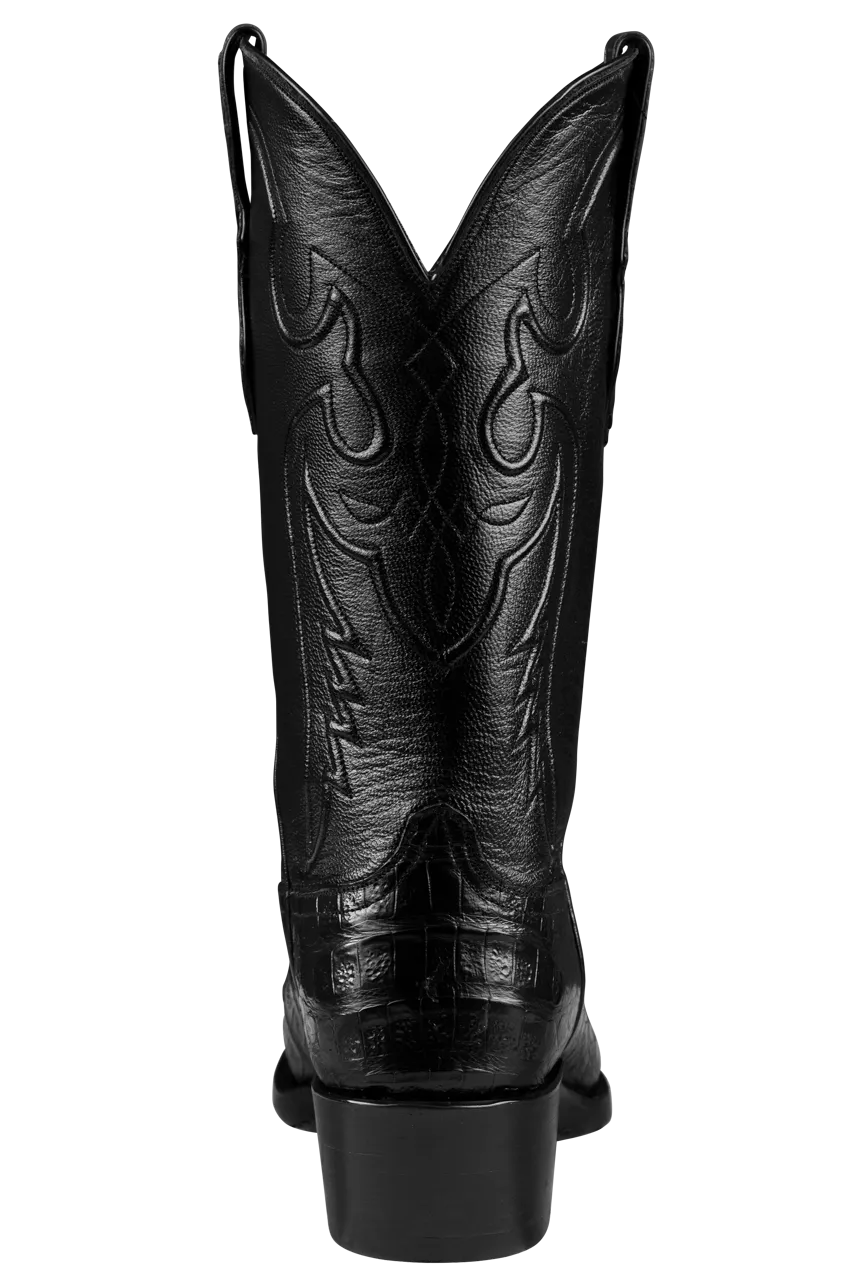 Black Jack Select Caiman Belly Cowboy Boots - Black