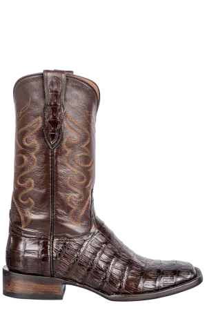 Black Jack Select Caiman Belly Cowboy Boots - Chocolate