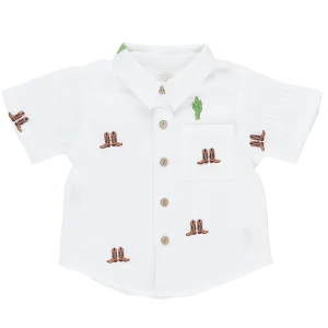 Blue Rooster Boys Jack Shirt - Rodeo Embroidery