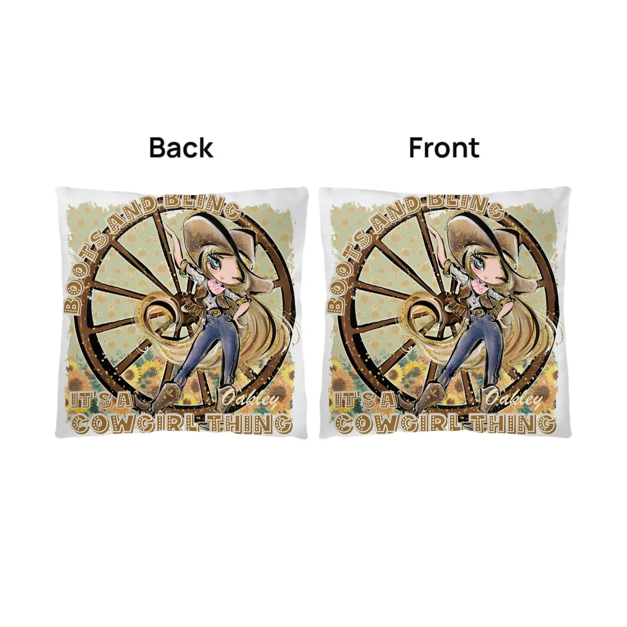 Boots and Bling It's a Cowgirl Thing Personalised Classic Pillow