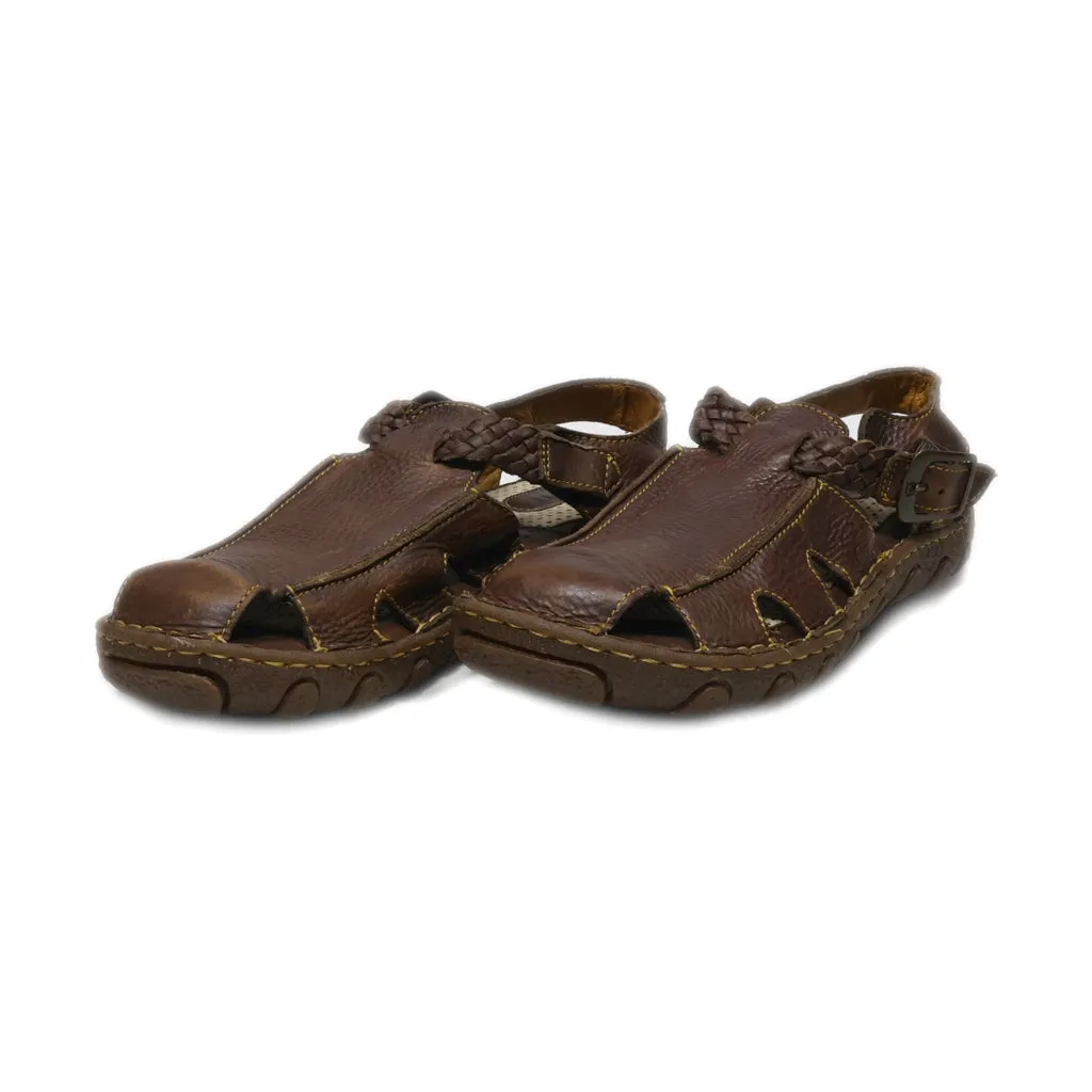 Born Casual Sandals Leather Brown Colour For Men