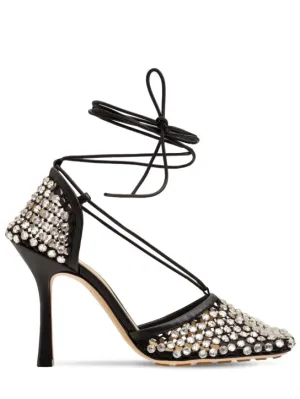 Bottega Veneta   90mm Sparkle stretch pumps 