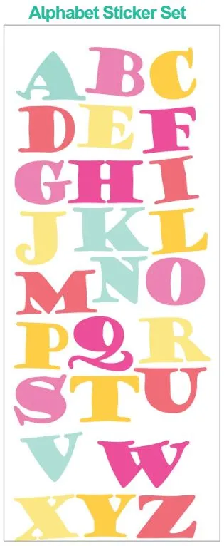 Bright Alphabet Sticker Set