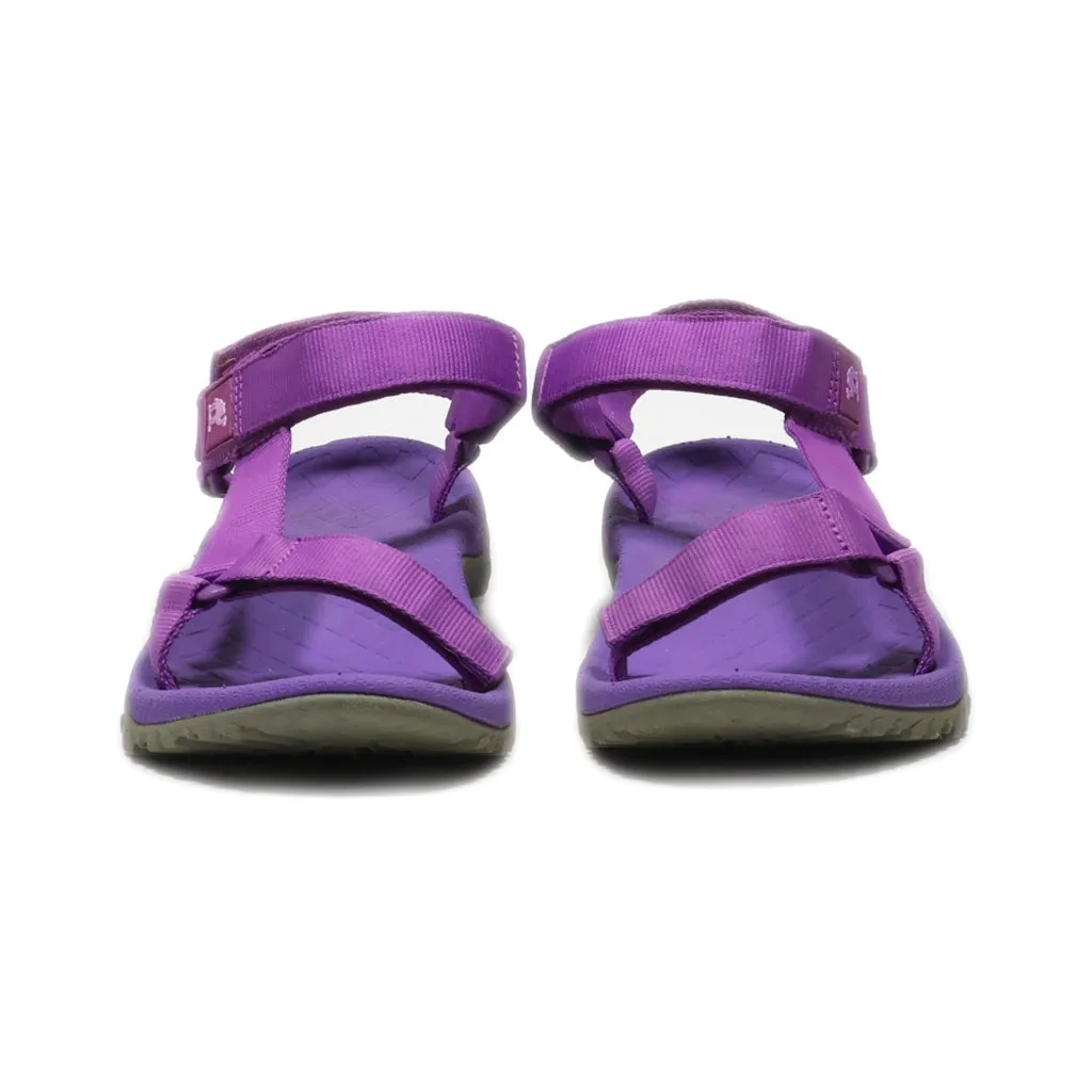 Camel Crown Flat Sandals Leather Purple Colour For Women